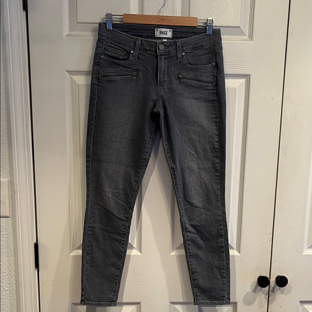 PAIGE Women's Indigo Zip Skinny Jeans